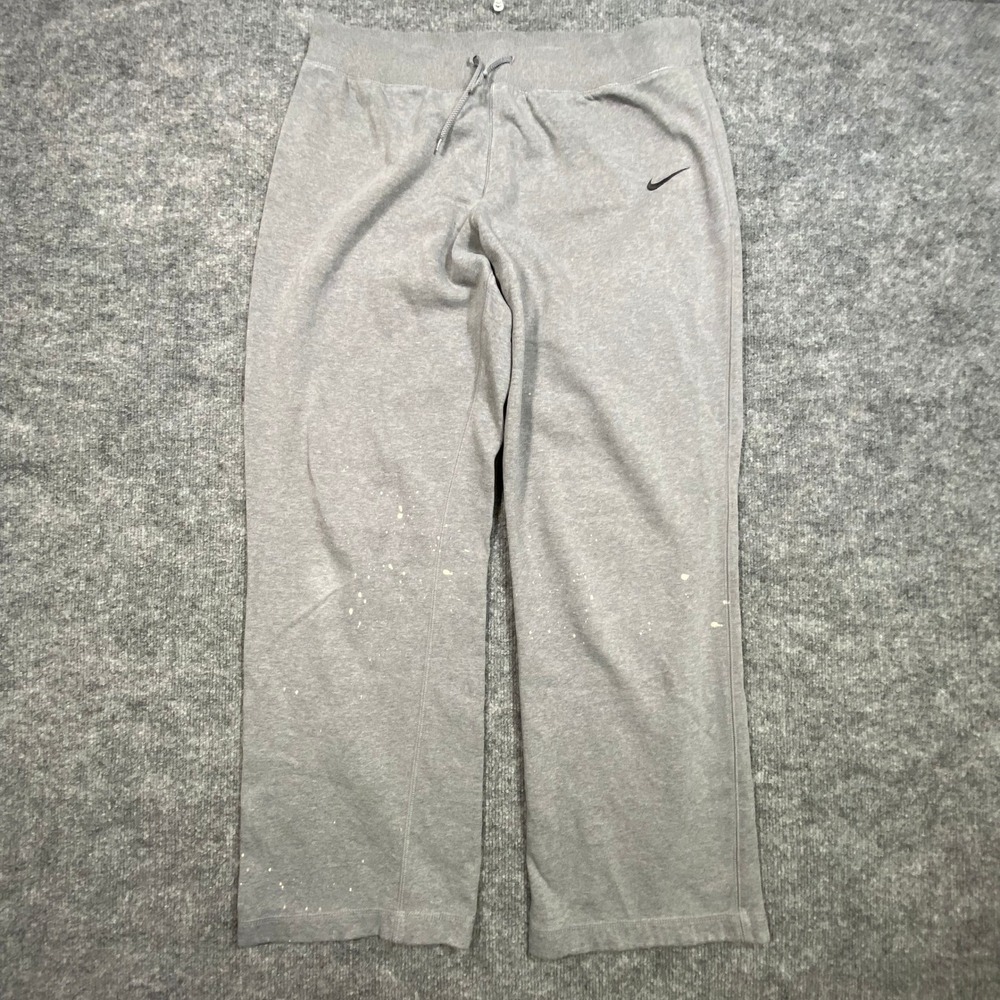 Nike Kids Gray Fleece Wide Leg Sweatpants Joggers Size L 12-14 33729G-09N
